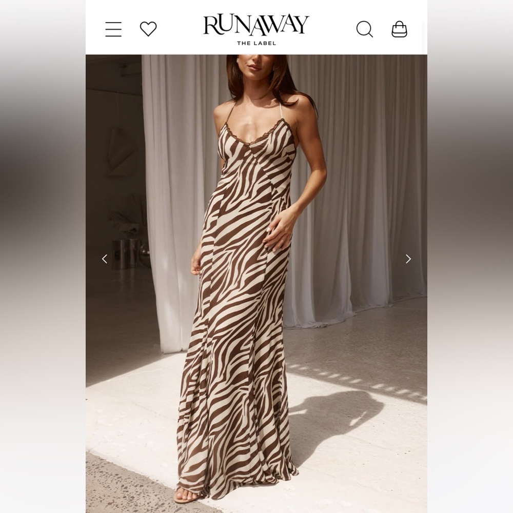 Zebra Print Maxi Dress - Runaway The Label